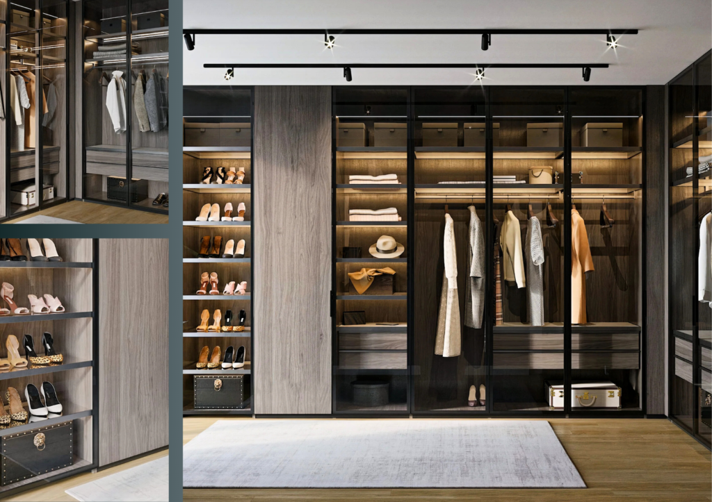 High end walk in wardrobes